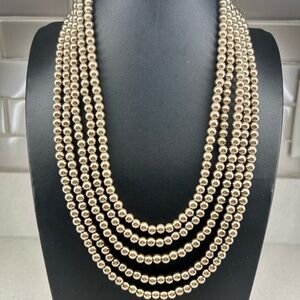 Elegant Heidi Gold Pearl Necklace